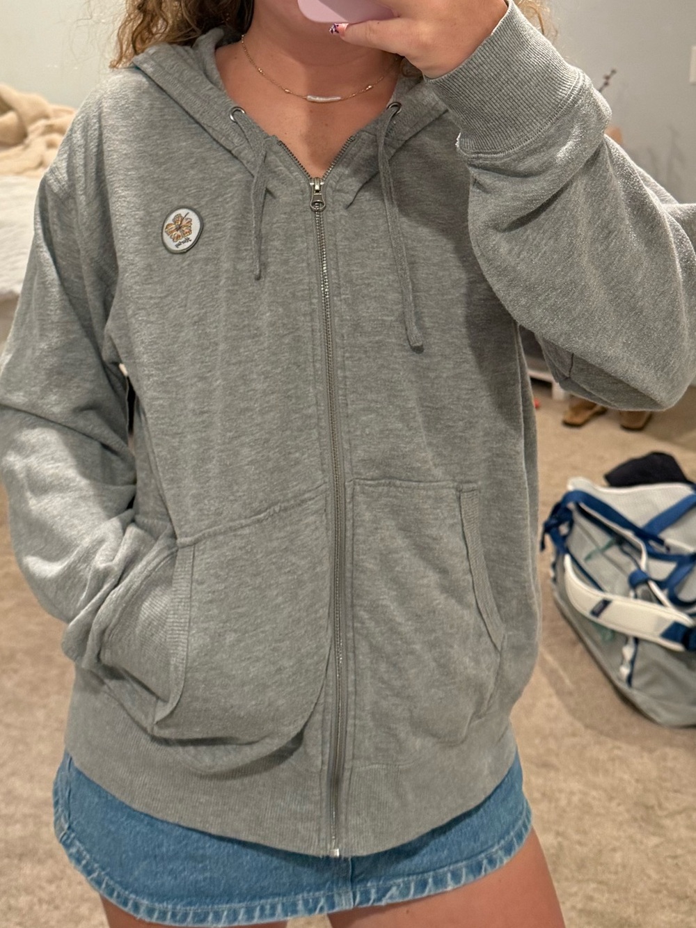 Hurley Gray Zip-Up Hoodie